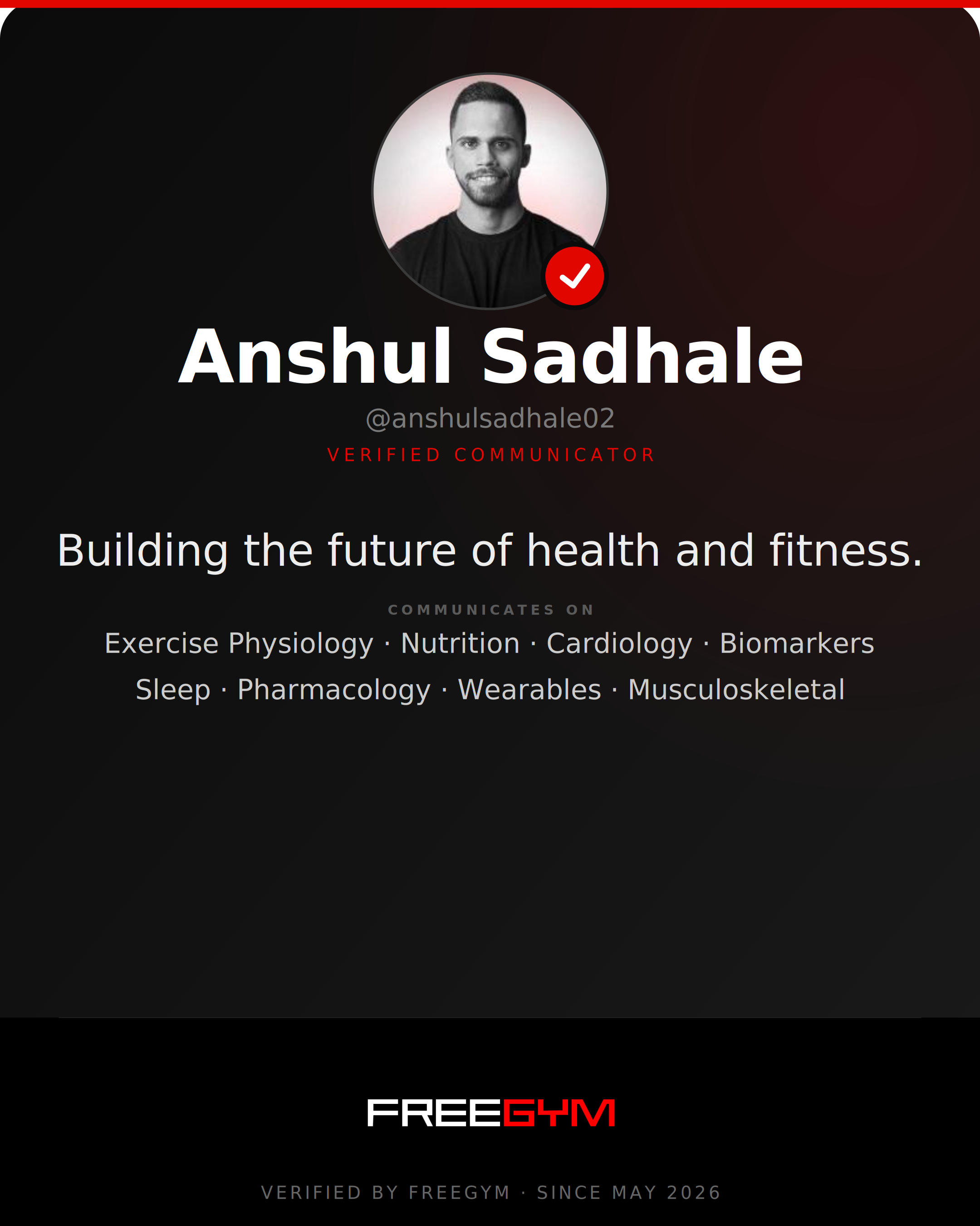 Anshul Sadhale card preview